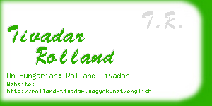 tivadar rolland business card